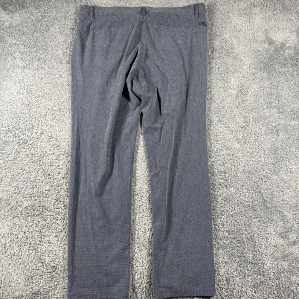 Adidas Crosshatch Golf Pants Mens 36x30 Performance Textured Stretch Blue